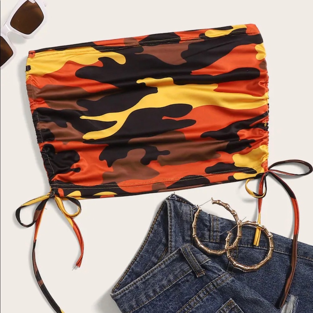 SHEIN camo tube top